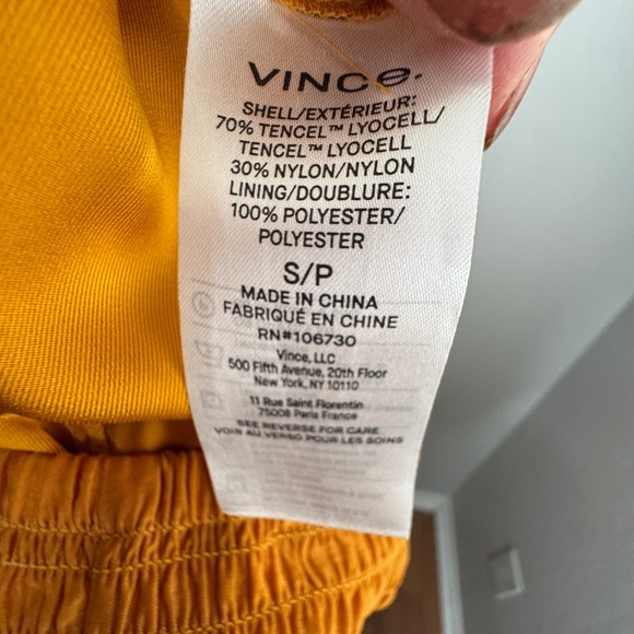 Vince smocked-waist high-waisted skirt orange Size S/P - Picture 11 of 12